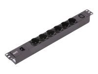 APC Easy PDU EPDU1010B-SCH Basic 1U 10A 230V 6x Schuko AND 1x C13 C14 plug