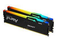 Kingston 64GB 5600MT/s DDR5 CL40 DIMM (Kit of 2) FURY Beast RGB XMP, EAN: 740617328509