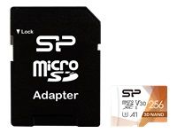 SILICON POWER memory card Superior Pro Micro SDXC 256GB UHS-I U3 V30 +adapter