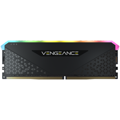 Corsair DDR4, 3200MHz 16GB 1x16GB Dimm, Unbuffered, 16-20-20-38, XMP 2.0, Vengeance RGB RS, RGB LED, Black PCB, 1.35V, for AMD Ryzen & Intel, EAN:0840006652182