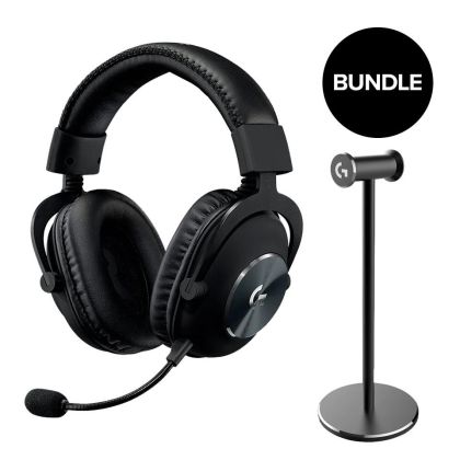 Bundle Gaming Headset Logitech PRO X 2 Wireless LIGHTSPEED, Black + Premium Headset Stand