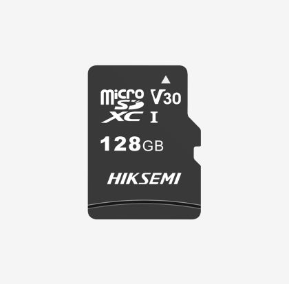 Memory HIKSEMI microSDXC 128G, Class 10 and UHS-I 3D NAND, Up to 92MB/s read speed, 40MB/s write speed, V30 with Adapter