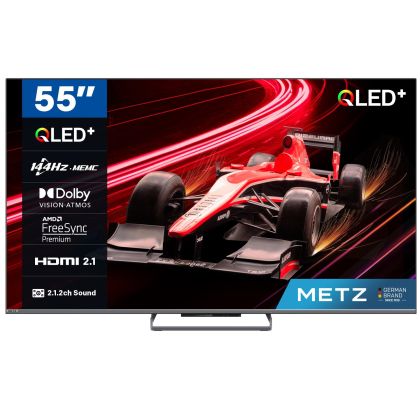 Телевизор METZ 55MQE8000Z, 55"(139 см), QLED UHD Google TV, Dolby Vision, 144Hz