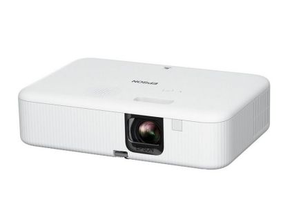 Мултимедиен проектор Epson CO-FH02, Full HD 1080p (1920 x 1080, 16:9), 3000 ANSI lumens, 16 000:1, USB 2.0, HDMI, Android TV, Lamp warr: 24 months, White + Sunne Ceiling Projector Bracket Mount Ceiling Mount 74-114cm, White