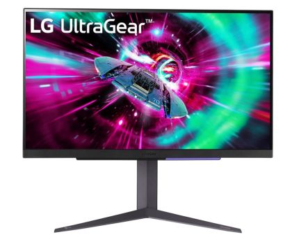 Монитор LG 27GR93U-B, 27", UltraGear IPS 1ms, AG, UHD 4K (3840x2160), 144Hz, HDR 400, 1000:1, 400cd/m2, DCI-P3 95%, USB3.0 (1up/2down), VRR, AMD Free-sync, NVIDIA G-Sync, HDMI, DisplayPort, Height Adjustable, Pivot, Tilt, Headphone Out, Black