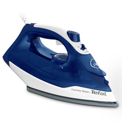 Iron Tefal FV2838E0, Express Steam, dark blue&white, 2400W, 40g/min, shot 180g/min, AD, water tank 270 ml, Ceramic soleplate