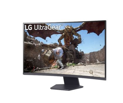 Monitor LG 32GS60QC-B, 31.5" UltraGear Curved Gaming VA, AG, 1ms, 180Hz, 3000:1, 300cd/m2, QHD (2560x1440), AMD FreeSync, HDR 10, sRGB 99%, HDMI, DisplayPort, Tilt, Headphone out , Black