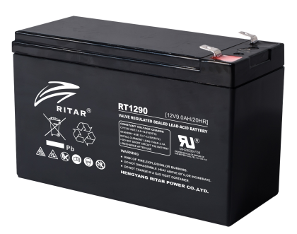 Lead Battery (RT1290) AGM 12V / 9Ah  - 151 / 65 / 94 mm T2 RITAR