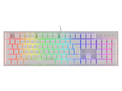 Keyboard Genesis Gaming Keyboard Thor 303 White RGB Backlight US Layout Brown Switch