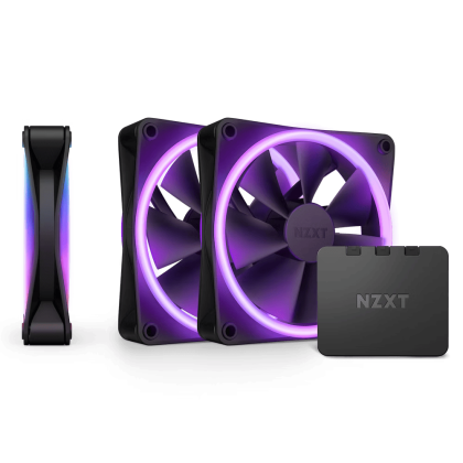 Комплект вентилатори NZXT F120 RGB Duo Black 3бр, RGB Контролер