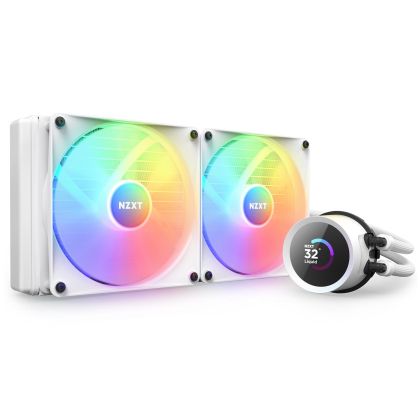 AIO Liquid Cooler NZXT Kraken 280 RGB White, LCD Display