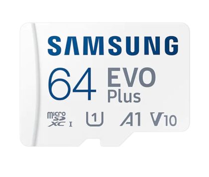 Memory Samsung 64GB micro SD Card EVO Plus with Adapter, Class10, Transfer Speed up to 160MB/s