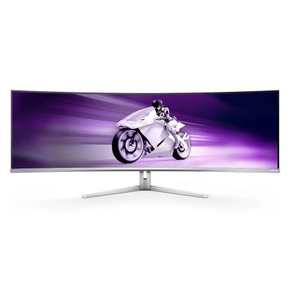 Монитор Philips Evnia 49M2C8900, 48.8" Curved 1800R QD-OLED, 5120x1440@240Hz, 0.03 GtG, Brightness 1000, 1000000:1, DCR 80M:1, Adaptive Sync, FlickerFree, Low Blue Mode, 7.5Wx4+DTS, Tilt, Height Adjust, Swivel, 2xHDMI, DP, USB hub