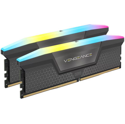 Corsair DDR5, 5600MT/s 32GB 2x16GB DIMM, Unbuffered, 36-36-36-76, Std PMIC, AMD EXPO, VENGEANCE RGB DDR5 Cool Grey Heatspreader, RGB LED, 1.25V