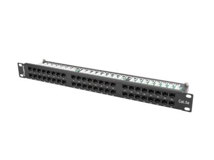 Пач панел Lanberg patch panel 48 port 1U CAT.5E, black