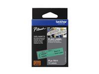 BROTHER FLe-7511 21MMX45MM Black on White Flag Tape for P-touch D800W P900W P950NW