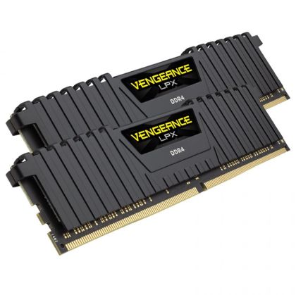 Corsair DDR4, 3200MHz 64GB 2x32GB Dimm, fără tampon, 16-20-20-38, XMP 2.0, Vengeance LPX negru, PCB negru, 1.35V, EAN:0840006619208