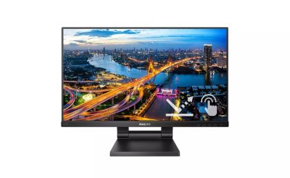 Монитор Philips 222B1TC/00, 21.5" Touch (anti-glare), IPS, WLED, 1920x1080@75Hz, 4ms GTG, 250cd m/2, 1000:1, DCR 50M:1, Adaptive Sync, FlickerFree, Low Blue Mode, 2Wx2, Tilt, Height Adjust, D-SUB, HDMI, DP, USB hub