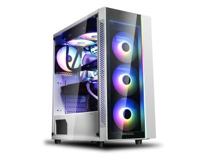 DeepCool кутия Case ATX MATREXX 55 WHITE V3 ADD-RGB WH 3F