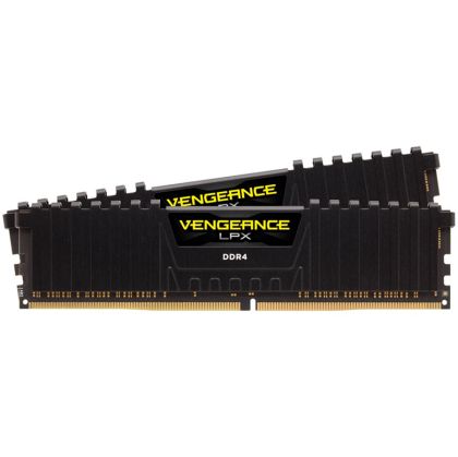 Corsair DDR4, 3200MHz 32GB 2x16GB Dimm, Unbuffered, Dual Rank, 16-20-20-38, XMP 2.0, Vengeance LPX black Heatspreader, Black PCB, 1.35V