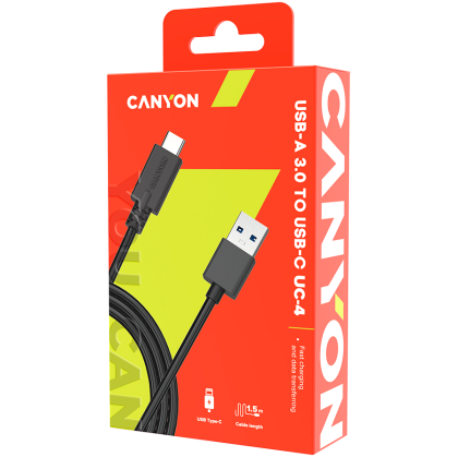 CANYON cable UC-4 USB-C 15W 1.5m Black