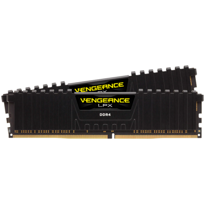 Corsair DDR4, 3200MHz 16GB 2x8GB Dimm, Unbuffered, 16-20-20-38, XMP 2.0, Vengeance LPX black Heatspreader, Black PCB, 1.35V