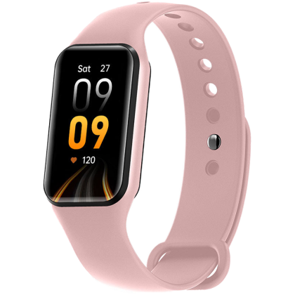 Blackview R1, 1.47-inch HD LCD 172x320, 180mAh Battery, 24-hour SpO2 Detection + Heart Rate Monitoring, Calls and SMS notification, Pink