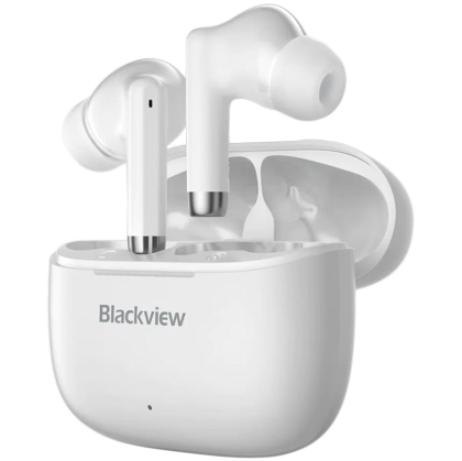 Blackview AirBuds 4, Battery 35mAh,Charging box battery 400mAh, Bluetooth 5.3, White