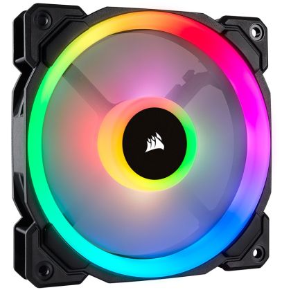 Corsair LL Series, LL120 RGB, 120mm Dual Light Loop RGB LED PWM Fan, Single Pack, EAN:0843591032421