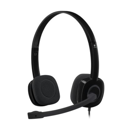 LOGITECH H151 Corded Stereo Headset - BLACK - 3.5 MM