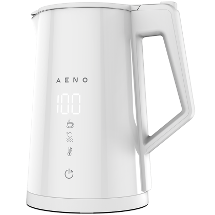 AENO Electric Kettle EK8S Smart: 1850-2200W, 1.7L, Strix, Double-walls, Temperature Control, Keep warm Function, Control via Wi-Fi, LED-display, Non-heating body, Auto Power Off, Dry tank Protection