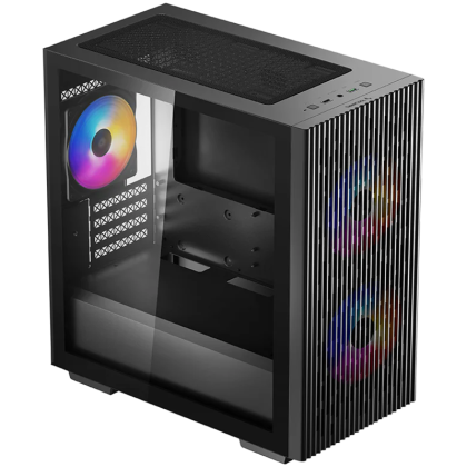 DeepCool MATREXX 40 3FS MATX Case, Mini-ITX / Micro-ATX , 1xUSB2.0, 1xUSB3.0, 1xAudio, 120mm pre-installed fan,ABS+SPCC+Tempered Glass, Mesh Panel DP-MATX-MATREXX40-3FS