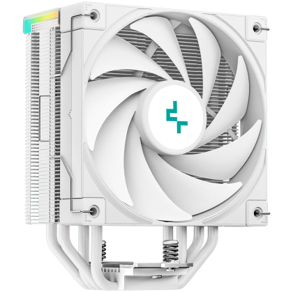 DeepCool AK400 Digital WH, CPU Air Cooler, 1x120mm FK120 PWM Fan, Digital Display, ARGB, TDP 220W, 4 Heatpipes, White, LGA1700/1200/115x, AMD AM5/AM4, 126x97x156 mm(LxWxH), 3Y, R-AK400-WHADMN-G