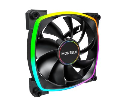 Montech вентилатор AX140 PWM, Fan 140mm, ARGB, Black