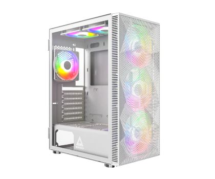 Montech X3 MESH, Mid-tower Case, TG, 6 fixed RGB Fans, White