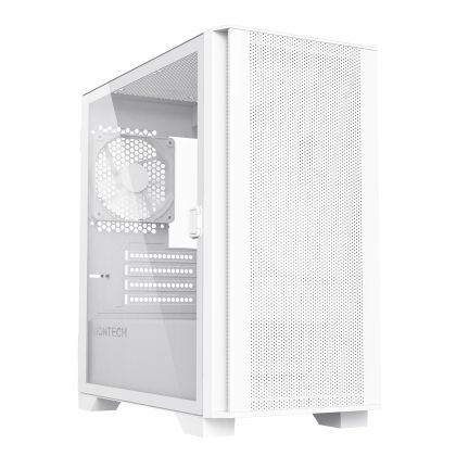 Montech кутия AIR 100 LITE, Micro ATX Case, TG, 2x120mm Fans, White