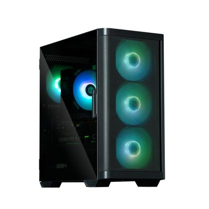 Zalman кутия Case mATX - M4 Black - Addressable RGB, Tempered Glass, 4 fans included