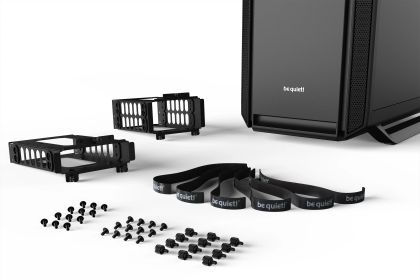liniște! SILENT BASE 802 Black, E-ATX/ATX/M-ATX/Mini-ITX, 3x Pure Wings 2 140mm, controler de ventilator în 4 trepte cu hub PWM, 2x USB 3.2 Gen. 1, 1x USB 3.2 Gen. 2 Tip C, Microfon + Audio, Capac superior și panou frontal interschimbabil, 3 ani garanție