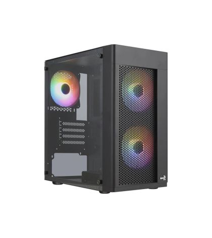 AeroCool кутия Case mATX - Hexform-G-BK-v2 - 3 fans included