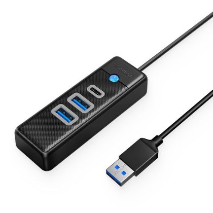 Orico хъб HUB USB3.0 3 port - 2 x USB3.0, 1 x Type C, Black - PWC2U-U3-015-BK