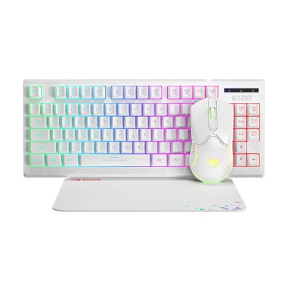 Marvo Gaming COMBO CM310 3-în-1 alb - tastatură, mouse 1000 Hz, mousepad