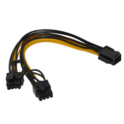 Makki Mining PCI-E Splitter 6pin -> 2x 8pin - MAKKI-CABLE-PCIE6-TO-2x8