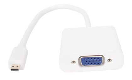 VCom Адаптер Adapter Mini HDMI CM to VGA F White - CG592-0.15m