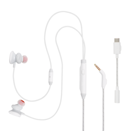 Слушалки JBL Quantum 50C, In Ear, Бели