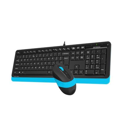 Комплект клавиатура и мишка A4TECH Fstyler  F1010, Черен/Син