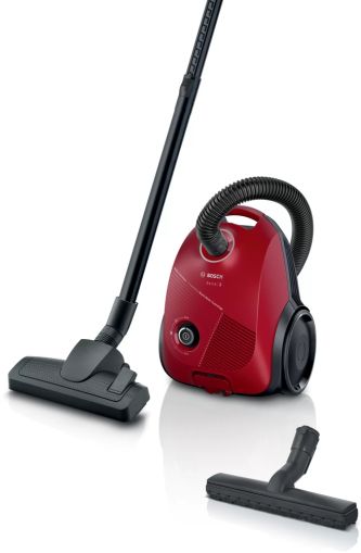 Прахосмукачка Bosch BGBS2RD1H, Vacuum cleaner with bag 3.5 l, Series 2, 600W, 80 dB(A), red