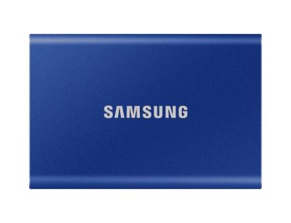 Твърд диск Samsung Portable SSD T7 2TB, USB 3.2, Read 1050 MB/s Write 1000 MB/s, Indigo Blue