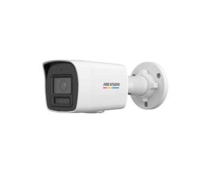 Камера HikVision 4 MP ColorVu with Smart Hybrid Light Fixed Bullet Network Camera, 4 mm, F1.0, IR, White Light up to 30m, H.265+, IP67, built-in microphone, 12Vdc/PoE 7.5W