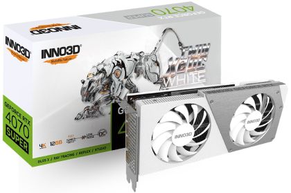 Видео карта Inno3D GeForce RTX 4070 Super 12GB GDDR6X Twin X2 OC, White