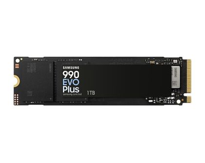 Твърд диск Samsung SSD 990 EVO Plus 1TB PCIe 4.0 NVMe 2.0 M.2 V-NAND 3-bit MLC, 256-bit Encryption, Read 7150 MB/s Write 6300 MB/s 